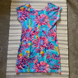 Lilly Pulitzer beachy coral reef seahorse dress